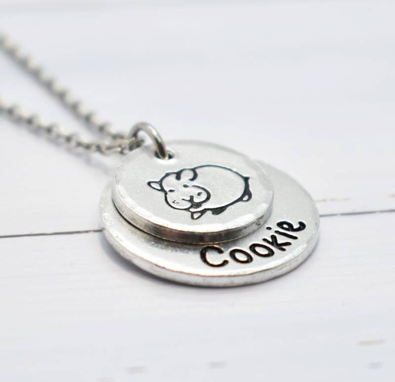 Personalisierte Hamster Halskette Hand Gestempelt Haustier Schmuck Personalisierte Hamster Halskette Hand Gestempelt Haustier Schmuck von HeartfulLondon
