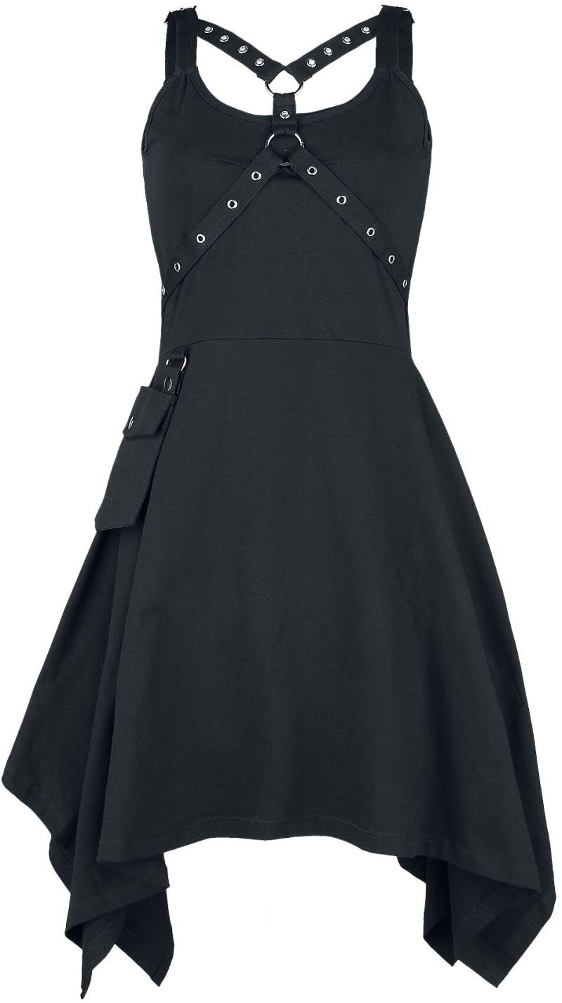 Heartless - Gothic Kleid knielang - Unpleasant Dreams Dress - XS bis XXL - für Damen - Größe XXL - schwarz von Heartless