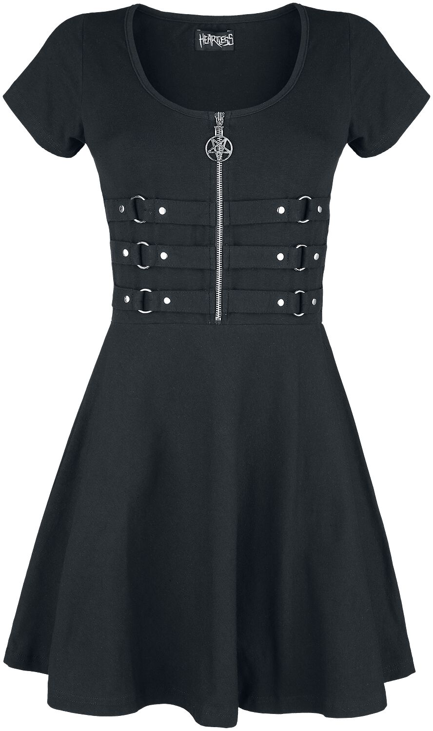 Heartless - Gothic Kurzes Kleid - Into The Darkness - S bis XXL - für Damen - Größe S - schwarz von Heartless