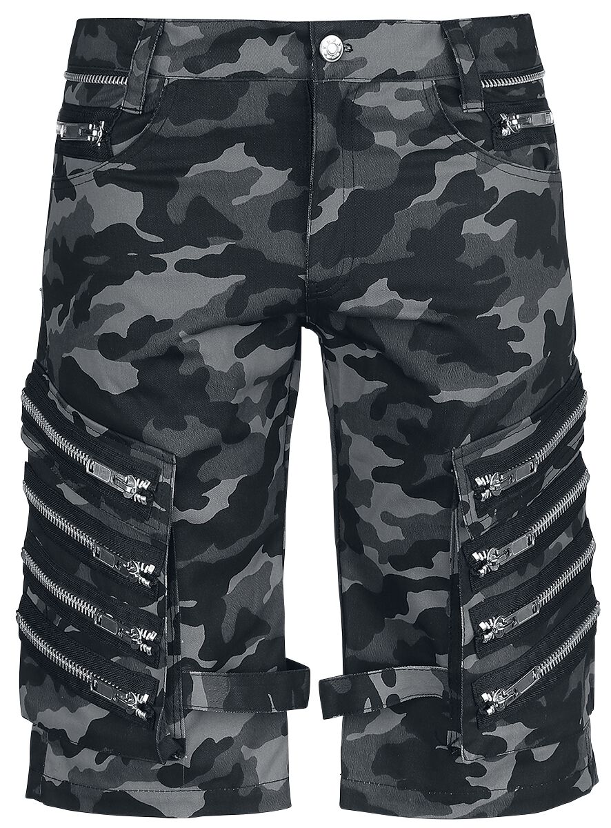 Heartless - Gothic Short - Arvid Shorts Camo - S bis XXL - für Männer - Größe L - schwarz von Heartless