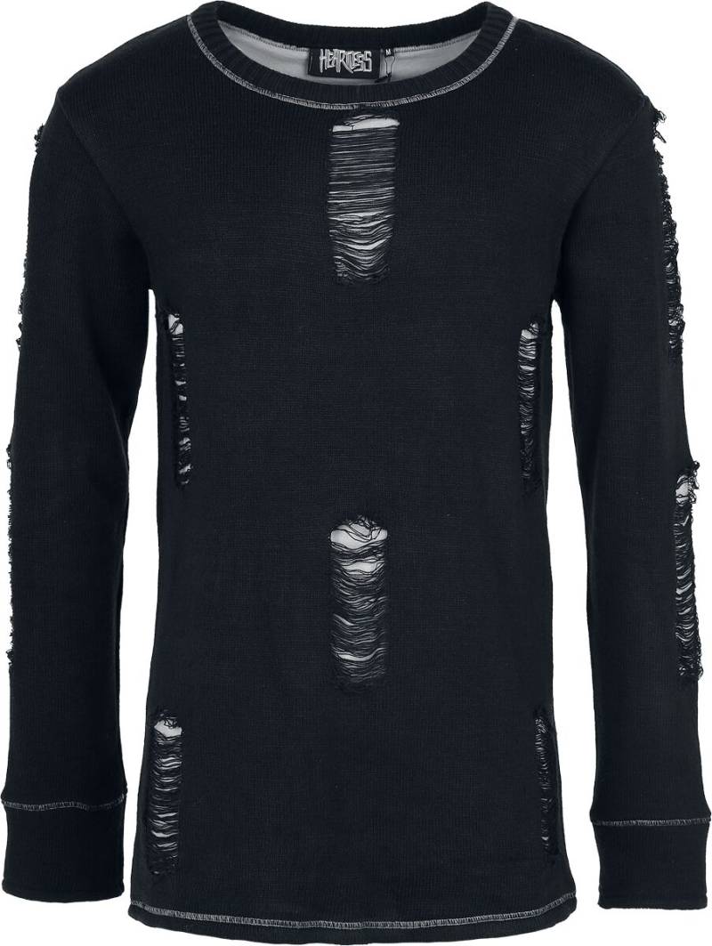 Heartless - Gothic Strickpullover - Archer Jumper Unisex Black/Grey - S bis 4XL - für Männer - Größe XXL - schwarz von Heartless