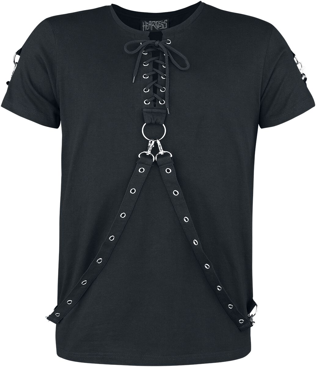 Heartless - Gothic T-Shirt - Einer Top - S bis 4XL - für Männer - Größe XL - schwarz von Heartless