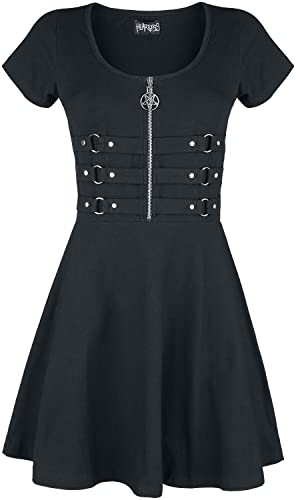 Heartless Into The Darkness Frauen Kurzes Kleid schwarz M 95% Baumwolle, 5% Elasthan Gothic von Heartless