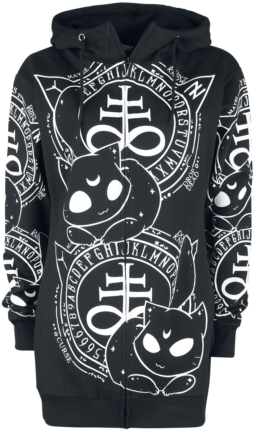 Heartless Kapuzenjacke - Cat Craft Hood - S bis 4XL - für Damen - Größe XXL - schwarz/weiß von Heartless