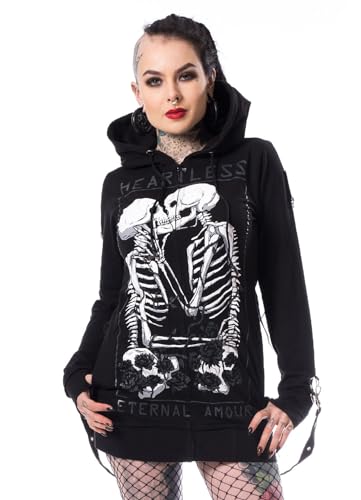 Heartless Karin Hood Frauen Kapuzenjacke schwarz XL 100% Baumwolle Rockwear von Heartless