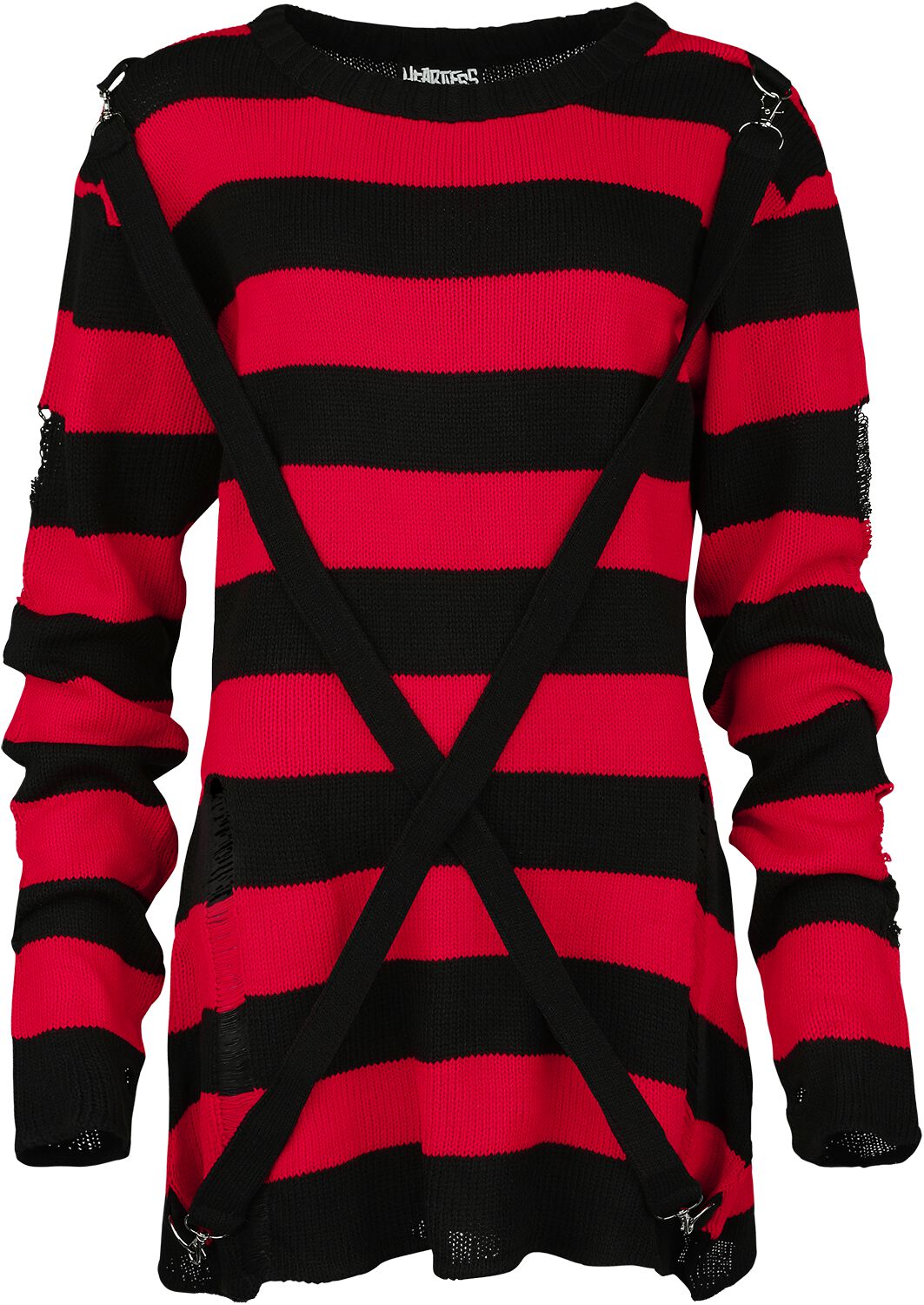 Heartless Oriana Jumper Strickpullover rot schwarz in XS von Heartless