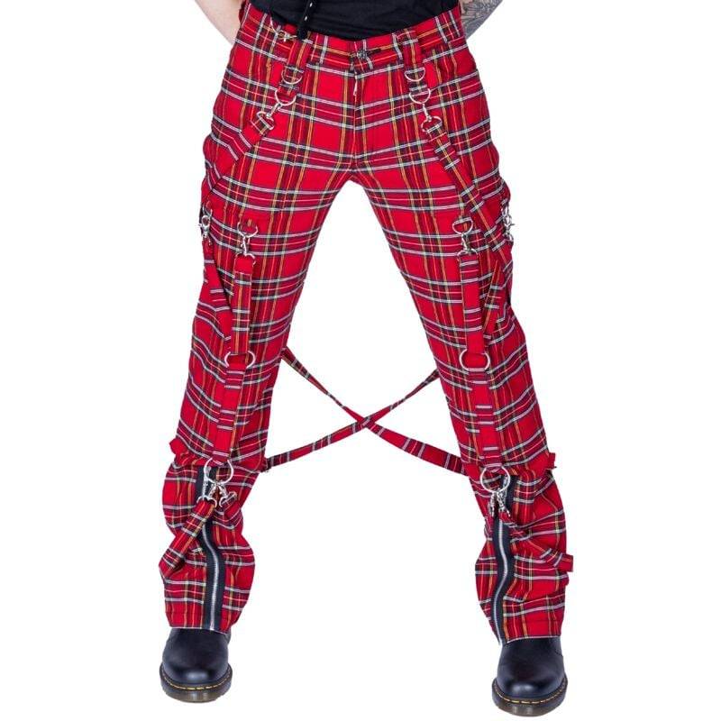 Heartless Stoffhose - MIDAS PANTS MENS BLACK - W30L32 bis W38L34 - für Männer - Größe W32L32 - rot von Heartless