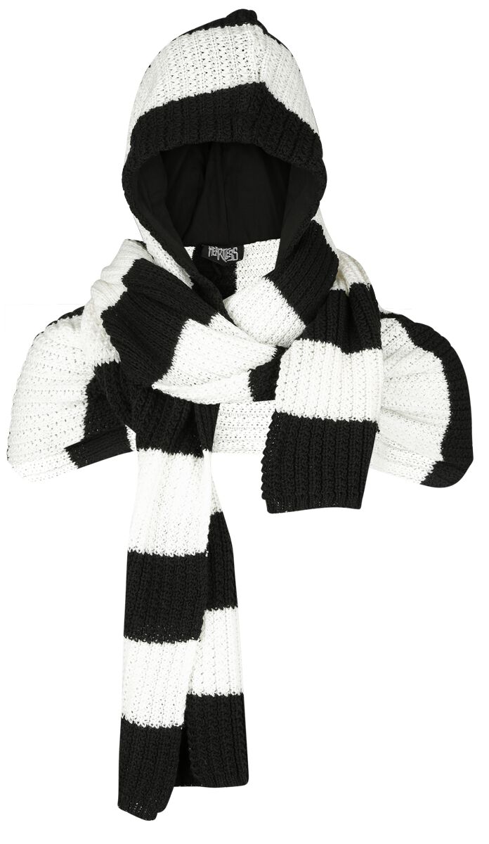 Heartless Zenni Scarf Schal schwarz weiß von Heartless