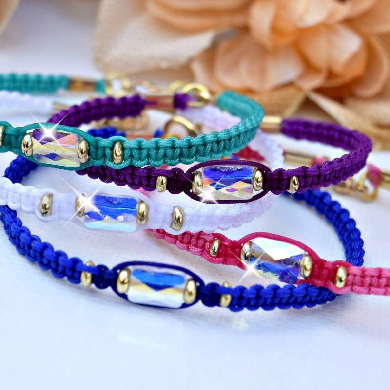 Crystal Cube Fußkettchen/Wähle Die Kordelfarbe von HeartofGems