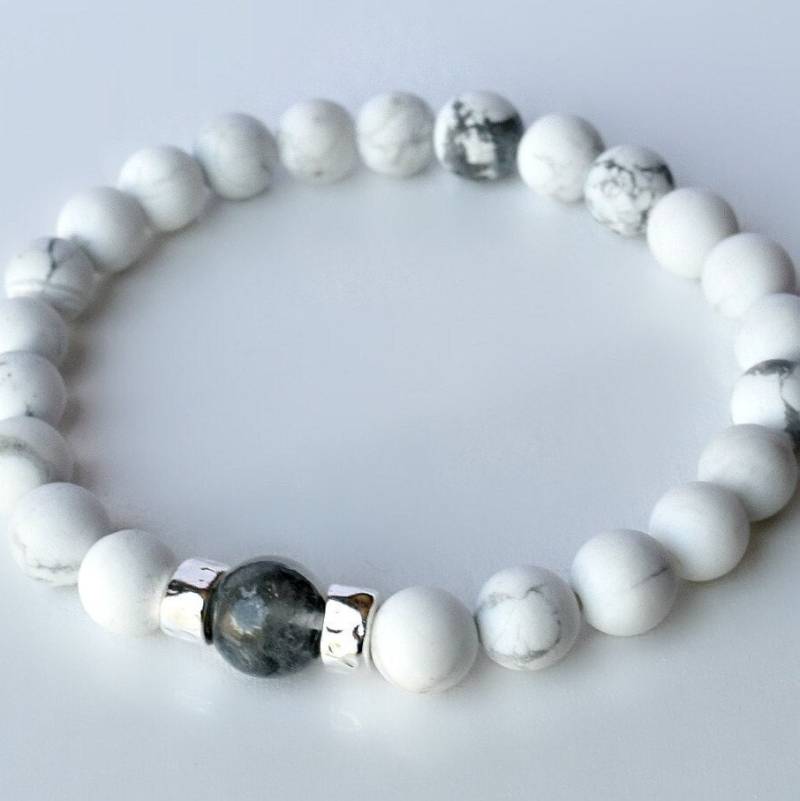 Herren Howlith & Rutilquarz Edelstein Armband von HeartofGems