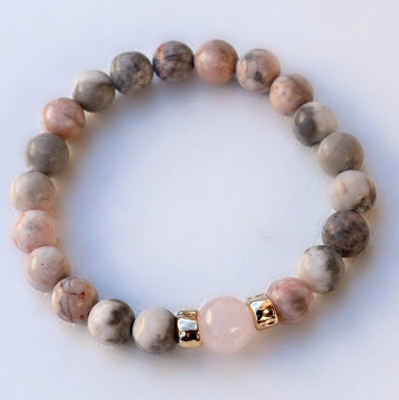Jaspis Und Rosenquarz Edelstein Armband Jaspis Und Rosenquarz Edelstein Armband von HeartofGems