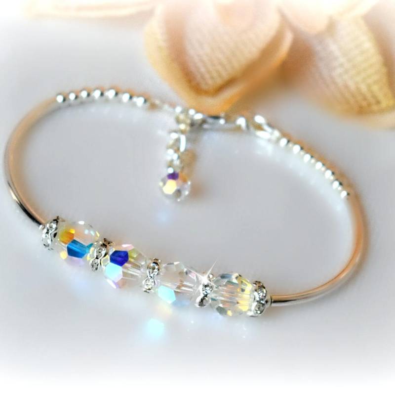 Kristall Armreif Armband Braut Hochzeit Schmuck Geschenk von HeartofGems