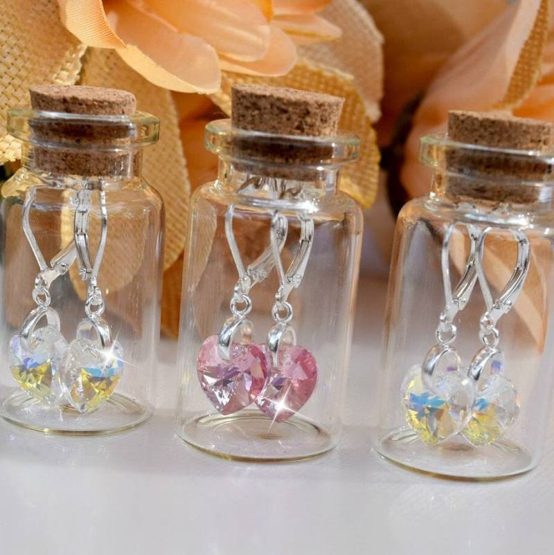 Kristall Herz Ohrringe/Dangle Ohrringe von HeartofGems