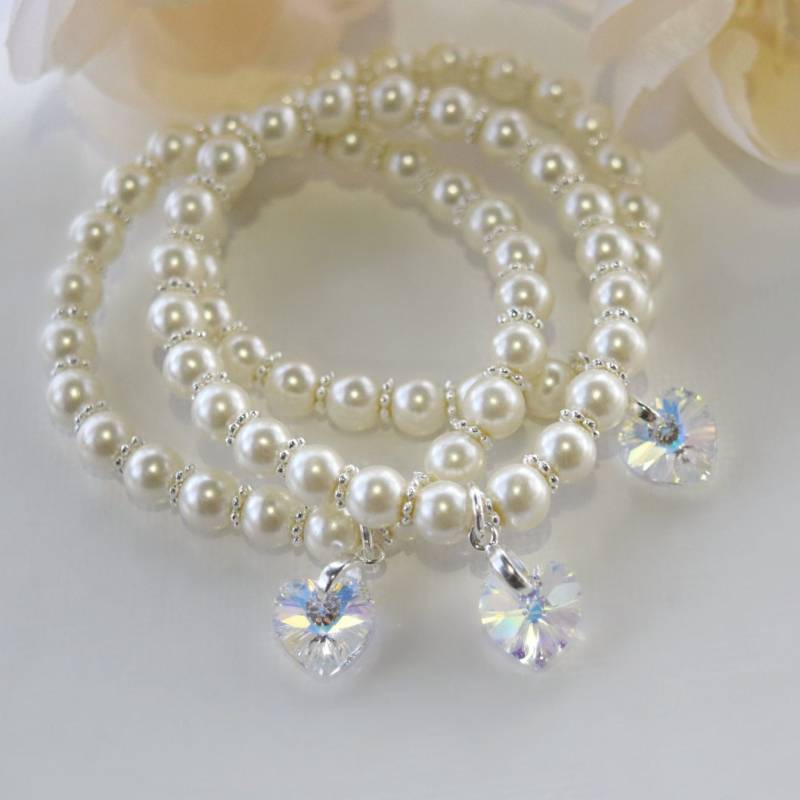 Kristallherz, Perlenarmband/stretcharmband/Hochzeiten Kristallherz, Perlenarmband/stretcharmband/Hochzeiten von HeartofGems