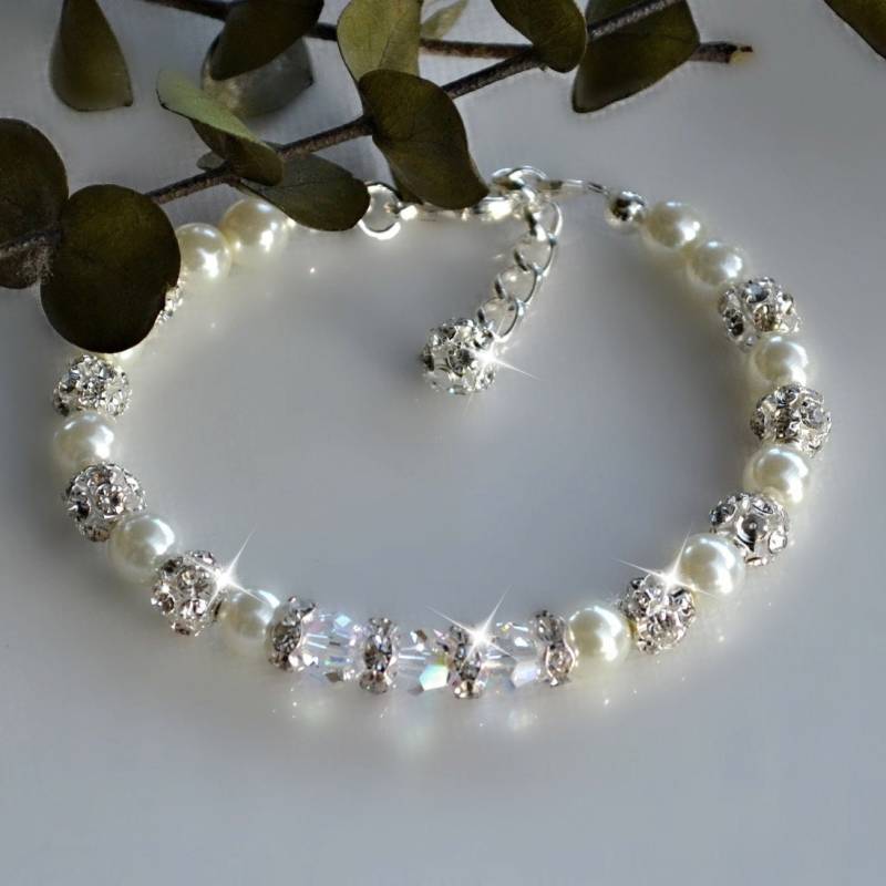 Perlen Und Kristall Armband Perlen Und Kristall Armband von HeartofGems