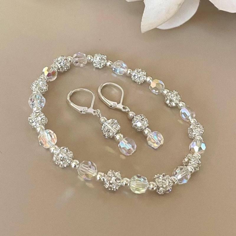 Swarovski Kristall Und Strass Armband Ohrringe Set von HeartofGems