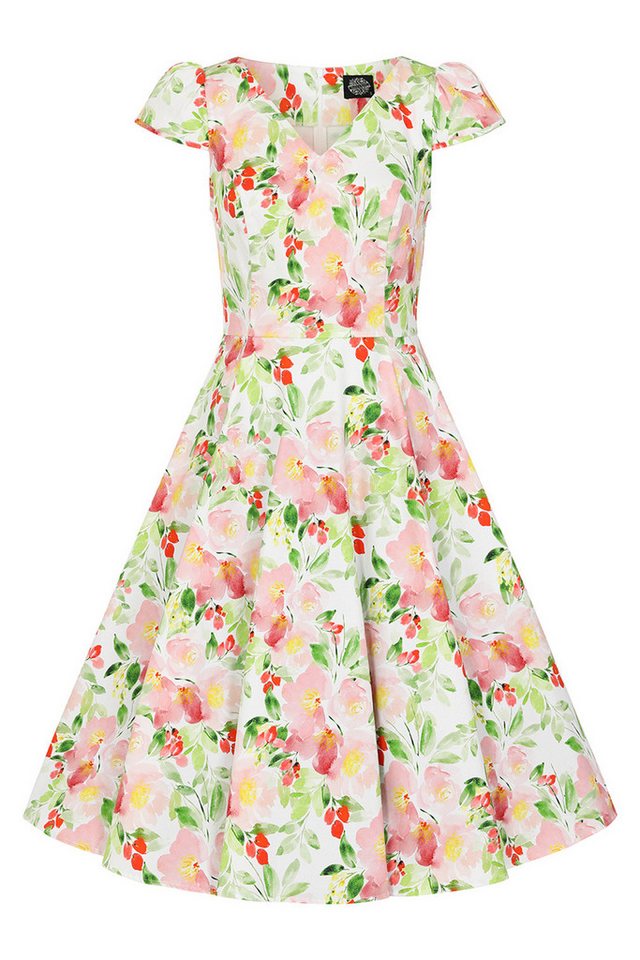 Hearts & Roses London A-Linien-Kleid Larisa Floral Swing Dress Rockabella Vintage Retro von Hearts & Roses London