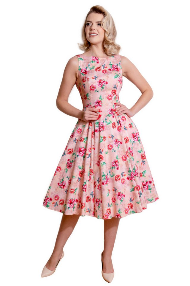 Hearts & Roses London A-Linien-Kleid Leah Floral Swing Dress Rockabella Vintage Retro von Hearts & Roses London