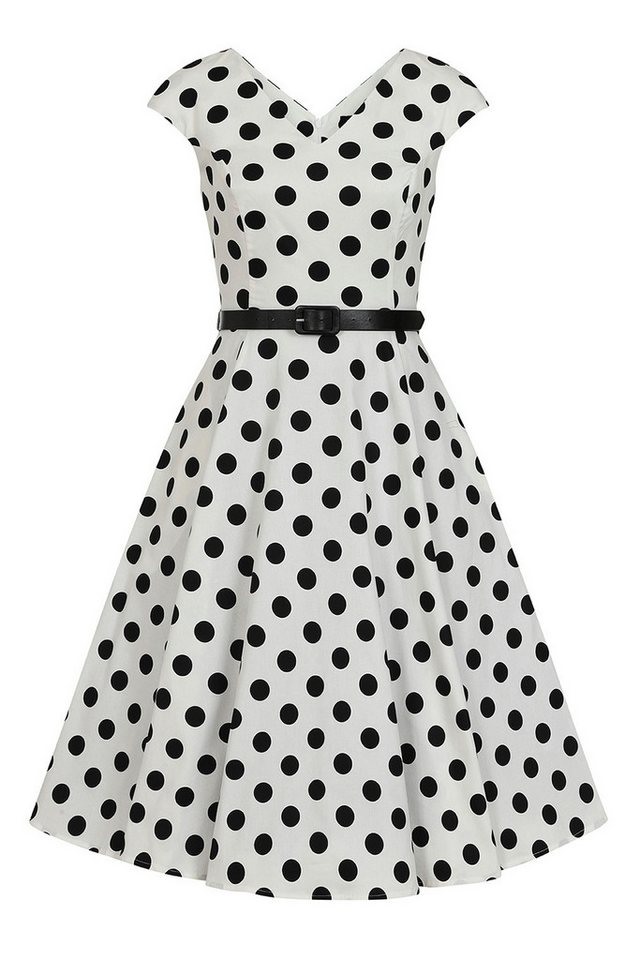 Hearts & Roses London A-Linien-Kleid Tammy Polka Dot Swing Dress Rockabella Vintage Retro von Hearts & Roses London