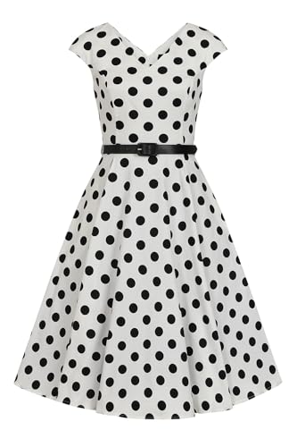 Hearts & Roses London Kleid Tammy Polka Dot Swing Dress Retro Vintage Gepunktet, Größe:S von Hearts & Roses London