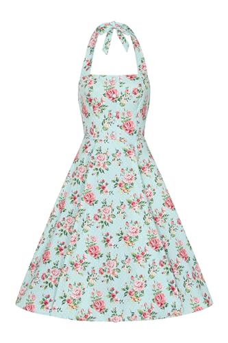 Hearts & Roses London Neckholder Kleid Heidi Floral Swing Dress Vintage Retro, Größe:M Hearts & Roses London Neckholder Kleid Heidi Floral Swing Dress Vintage Retro, Größe:M von Hearts & Roses London