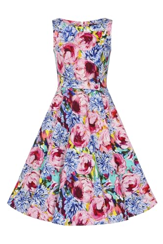 Hearts & Roses London Swing Kleid ELSA Floral Vintage Rockabilly Retro, Größe:XL von Hearts & Roses London