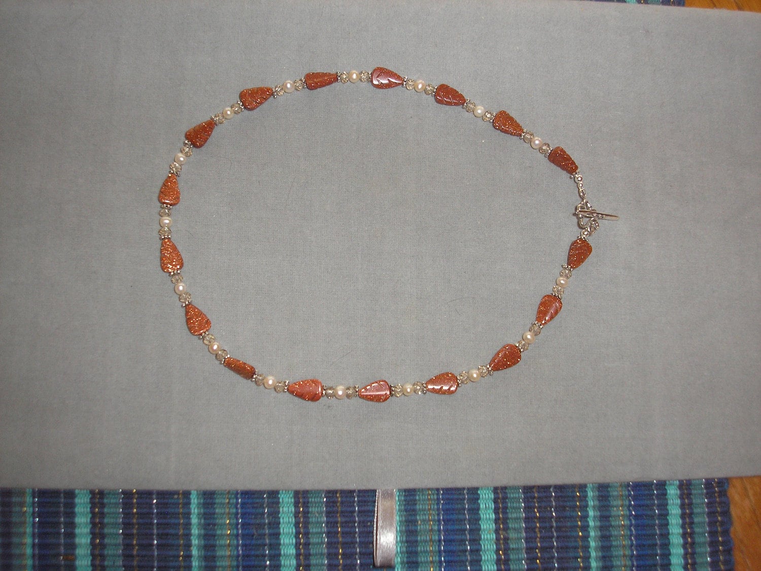 16 "Verlässt Goldstone Herbst Halskette 16 "Verlässt Goldstone Herbst Halskette von HeartsDesignJewelry