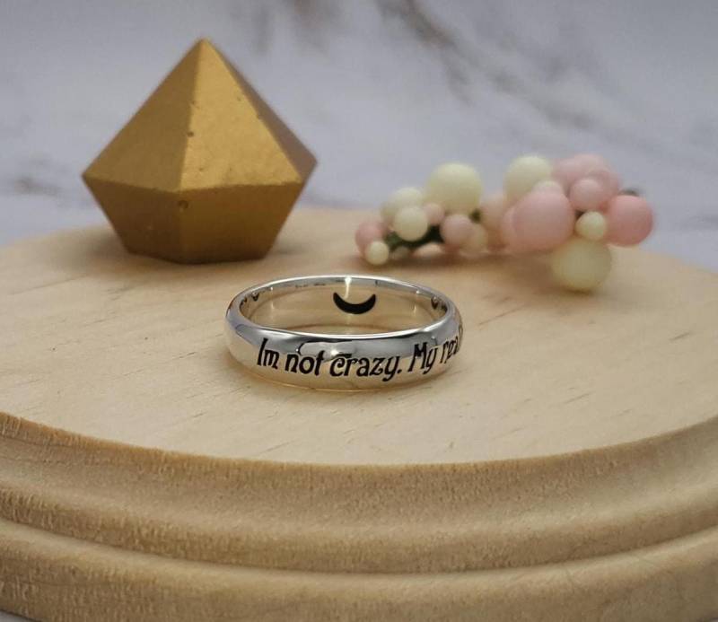 Grinsekatzen Sterling Silber Ring Alice Im Wunderland Zitat Schmuck Grinsekatzen Sterling Silber Ring Alice Im Wunderland Zitat Schmuck von HeartsOrSpades