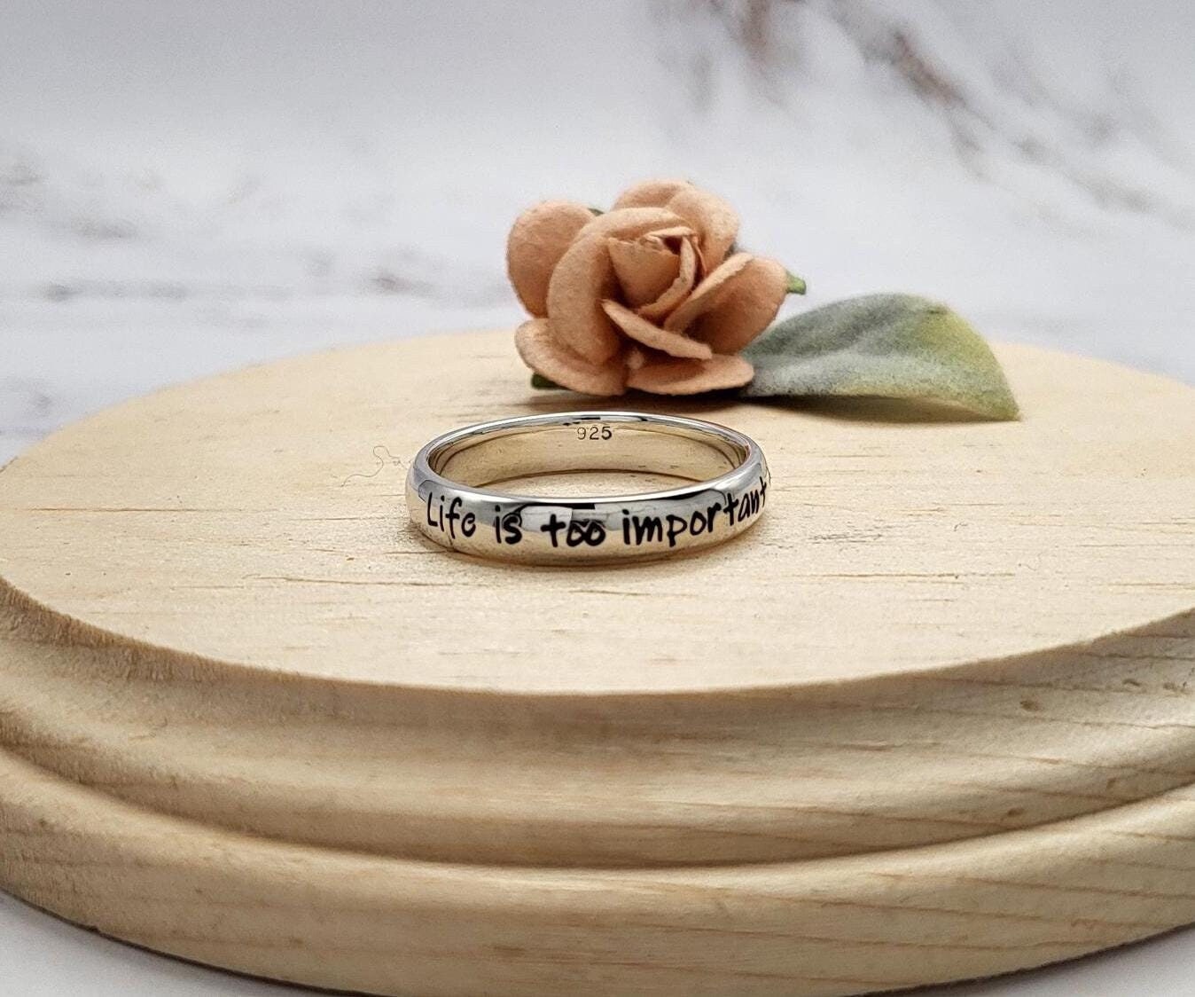 Oscar Wilde Zitat Ring Handgemachter Sterling Silber Schmuck Oscar Wilde Zitat Ring Handgemachter Sterling Silber Schmuck von HeartsOrSpades