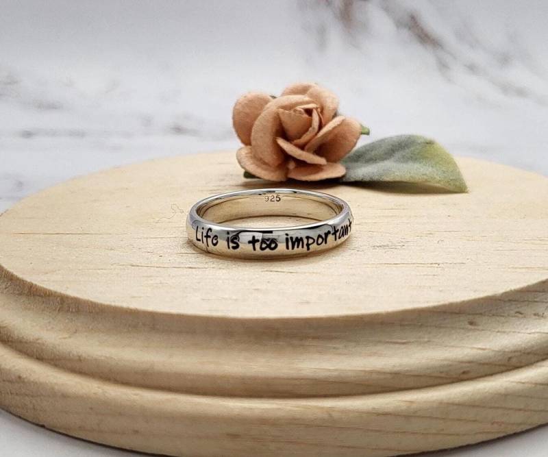 Oscar Wilde Zitat Ring Handgemachter Sterling Silber Schmuck Oscar Wilde Zitat Ring Handgemachter Sterling Silber Schmuck von HeartsOrSpades