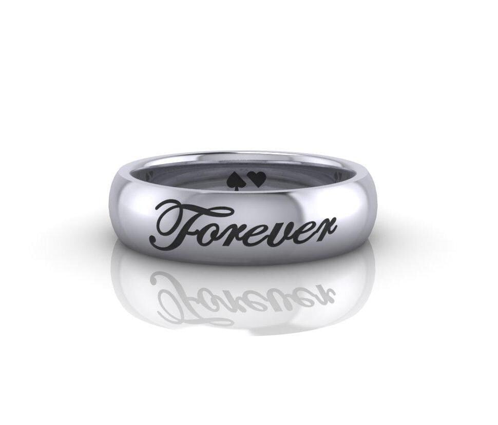 Sterling Silber Forever Ring - Handgemachte Bandring Stapeln Sterling Silber Forever Ring - Handgemachte Bandring Stapeln von HeartsOrSpades