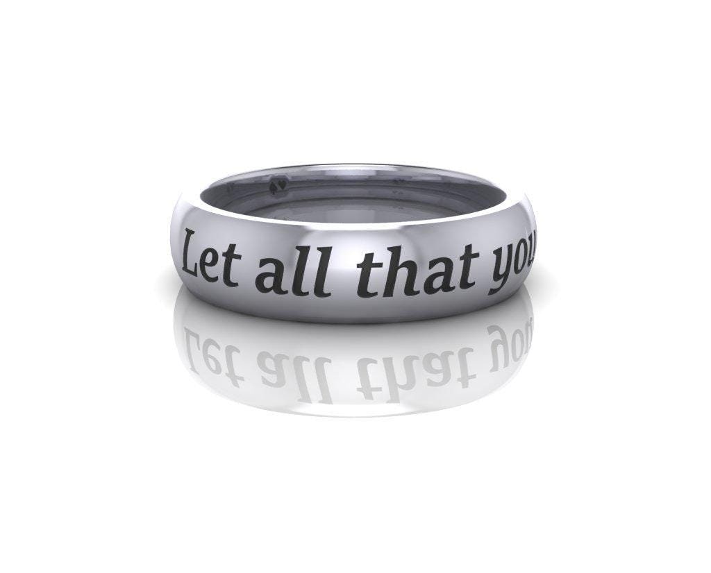 sterling Silber Bibel Vers Ring "Let All You Do in Love" sterling Silber Bibel Vers Ring "Let All You Do in Love" von HeartsOrSpades