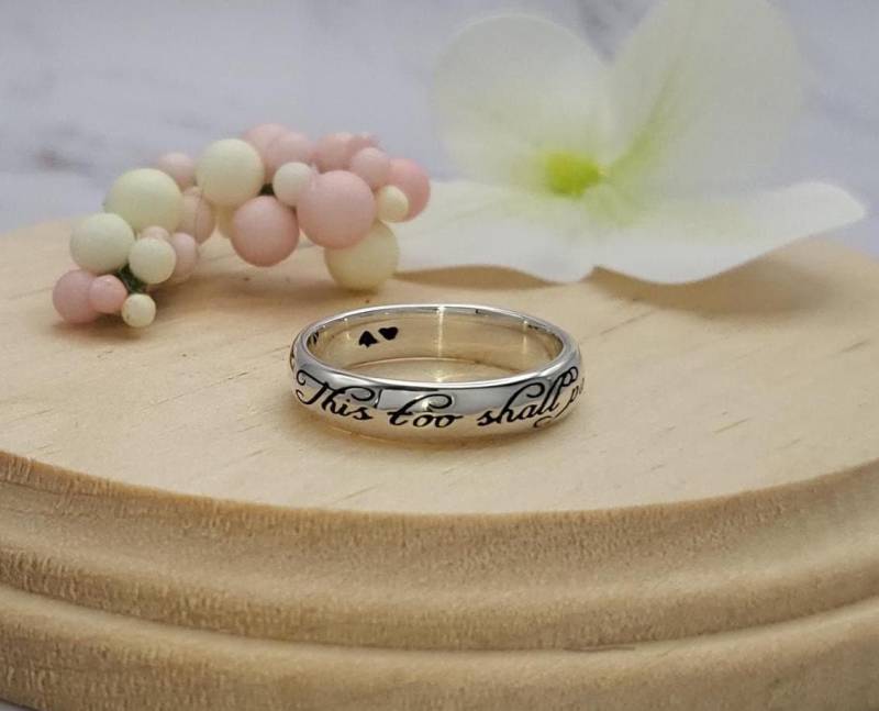 sterling Silber Christlicher Ring Auch Dies Wird Bibel Vers Passieren sterling Silber Christlicher Ring Auch Dies Wird Bibel Vers Passieren von HeartsOrSpades