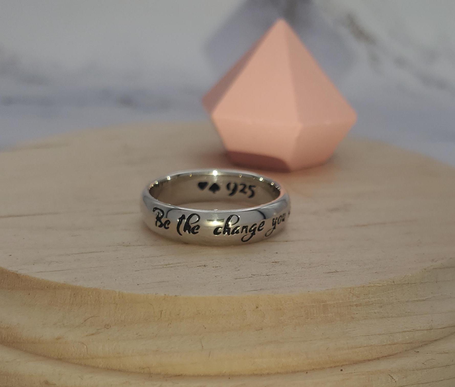 sterling Silber Ring Gandhi "Sei Die Veränderung' sterling Silber Ring Gandhi "Sei Die Veränderung' von HeartsOrSpades