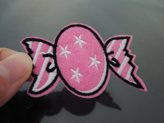 Candy-Patches - Eisen Zu Patches Oder Nähen Auf Patch, Die Rosa Aufnäher Patch Gestickt Konfekte Zierapfel von Heasundries