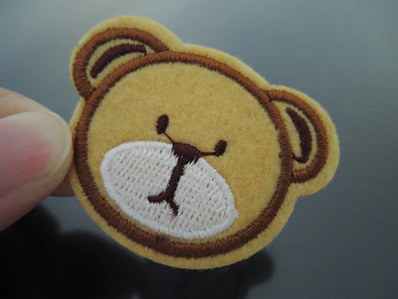 Eisen Auf Patch - Cute Bear Patches Aufbügeln Applique Gesticktem Braunbären Nähen von Heasundries