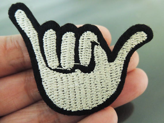 Eisen Auf Patch - Finger Finger-Hand-Patches Zeichen Für Die Hörner Applikation Gestickt Nähen von Heasundries
