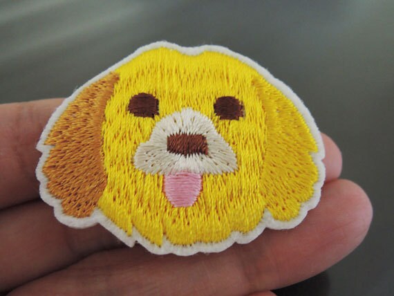 Eisen Auf Patch - Kleine Niedliche Hund Patches Tier-Patch, Die Kleinen Gelben Applique Gestickt Patch Nähen von Heasundries