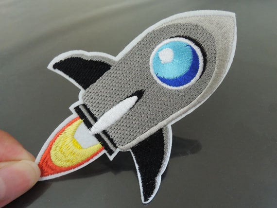 Eisen Auf Patch - Rakete Patches Raum Projektil Applikation Gestickt Patch Nähen von Heasundries