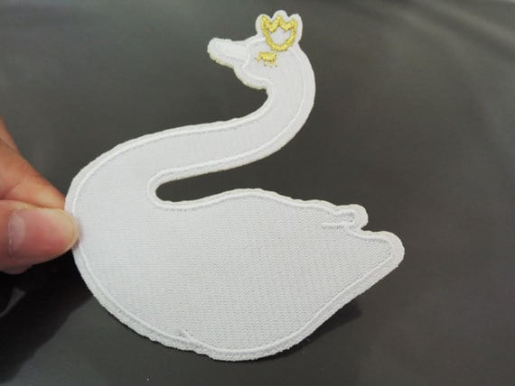 Eisen Auf Patch - White Swan Patches Applique Gestickt Patch Nähen-Patch von Heasundries