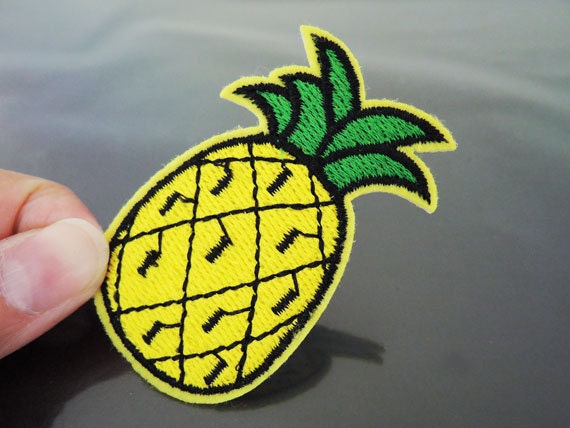 Frucht Einer Ananas Patch Patches Gelb Applique Eisen Auf Nähen Gestickt Patch von Heasundries