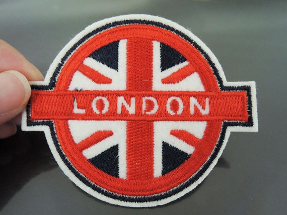 Großbritannien-Markierungsfahne Patches - Eisen Auf Patch/Naehen London Brief England Uk Verzierungen Stickerei Applique von Heasundries