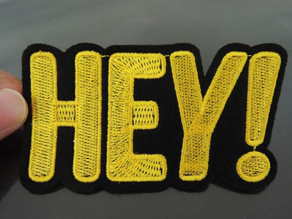 Hey Brief Patches - Aufbügeln Oder Aufnähen Patch Schreiben Gelb Verzierungen Stickerei Schriftarten Word Große Hey Brief Patches - Aufbügeln Oder Aufnähen Patch Schreiben Gelb Verzierungen Stickerei Schriftarten Word Große von Heasundries