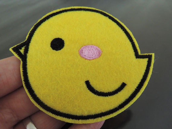 Huhn-Patches - Patches Aufbügeln Oder Aufnähen Patch Niedlichen Gelben Huhn Gestickt Tier Verzierung von Heasundries