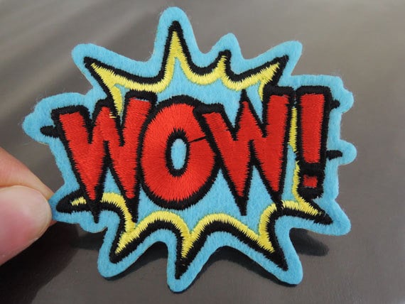 Wow Brief Patches - Aufbügeln Oder Aufnähen Patch Schreiben Blau Rot Verzierungen Stickerei Schriftarten Wow Brief Patches - Aufbügeln Oder Aufnähen Patch Schreiben Blau Rot Verzierungen Stickerei Schriftarten von Heasundries