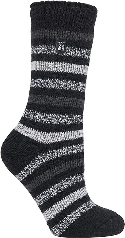 Heat Holders Kuschelsocken Heat Holders BSLHH468G1BLK Damen Kuschelsocken schwarz gestreift von Heat Holders