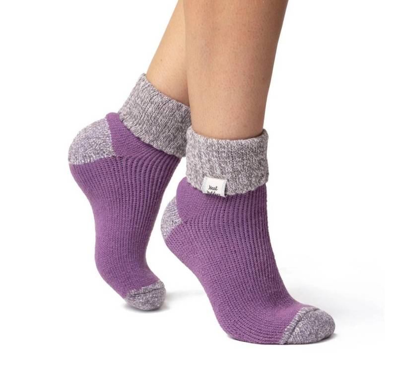 Heat Holders Thermosocken Damen-Schlafsocken mit umgeschlagenem Rippenoberteil von Heat Holders