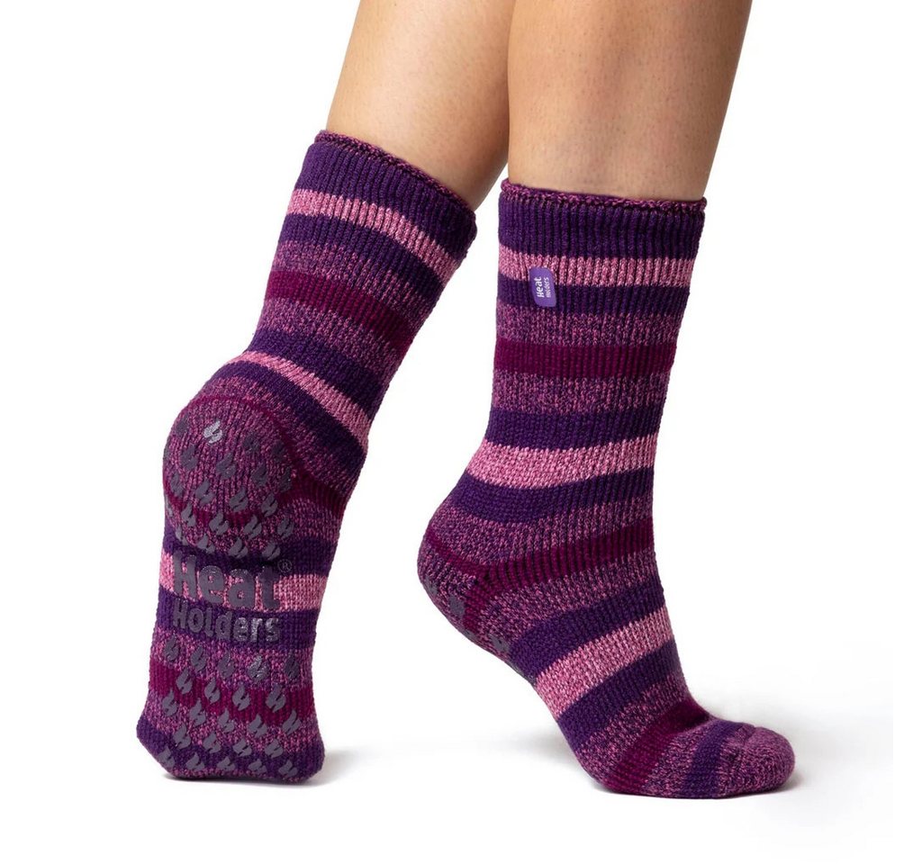 Heat Holders Thermosocken Petunia Stripe Slipper-Socken für Damen von Heat Holders