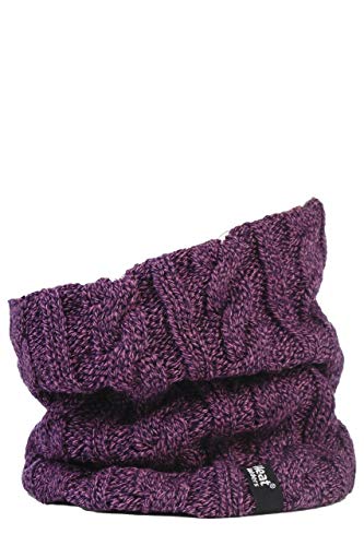 HEAT HOLDERS Damen 1 Pack Heatweavergarn Halswärmer mit Wärmerückhaltungswert 3,5 (One Size, Lila) von HEAT HOLDERS