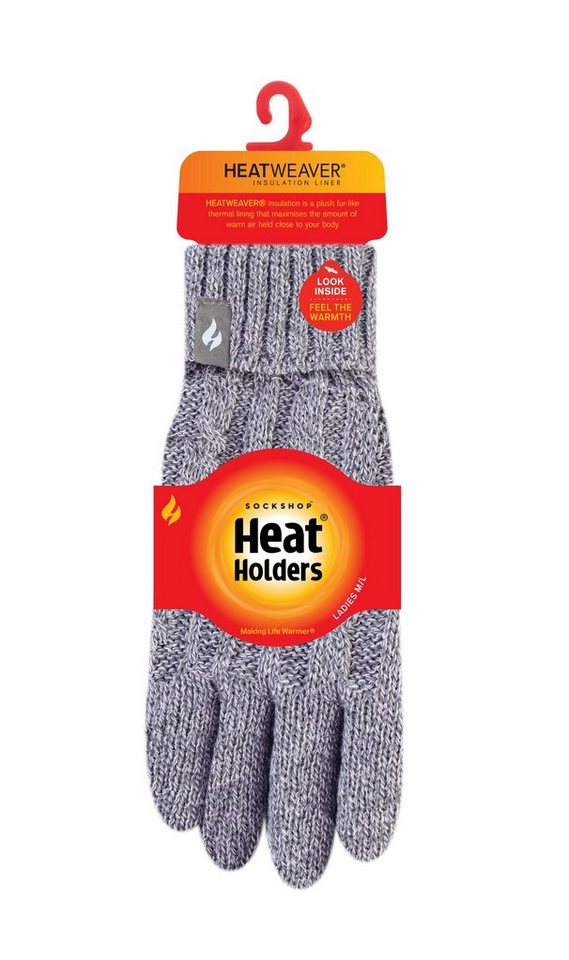 Heat Holders Strickhandschuhe Damen Grau von Heat Holders